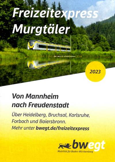 Freizeitexpress Murgtäler - Faltplan