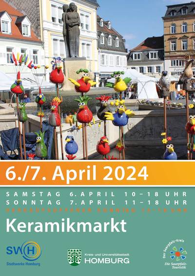 Keramikmarkt  am 6./7. April in Homburg