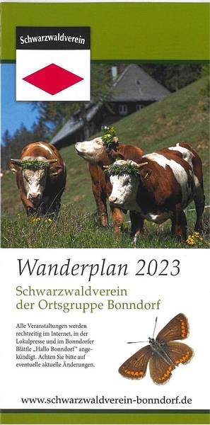 Wanderplan 2023 Schwarzwaldverein